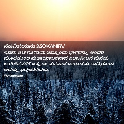 Picture 02 - ನೆಹೆಮೀಯನು 3:20 KANIRV - ಇವನು ಆಚೆ ಗೋಡೆಯ - Bible Verse Picture