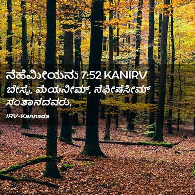 Picture 02 - ನೆಹೆಮೀಯನು 7:52 KANIRV - ಬೇಸೈ, ಮೆಯನೀಮ್, - Bible Verse Picture