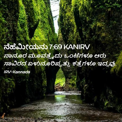 Picture 02 - ನೆಹೆಮೀಯನು 7:69 KANIRV - ನಾನೂರ ಮೂವತ್ತೈದು - Bible Verse Picture