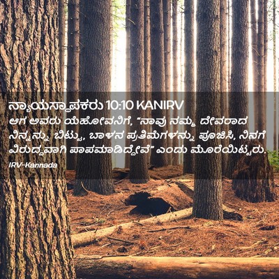 Picture 02 - ನ್ಯಾಯಸ್ಥಾಪಕರು 10:10 KANIRV - ಆಗ ಅವರು ಯೆಹೋವನಿಗೆ, - Bible Verse Picture