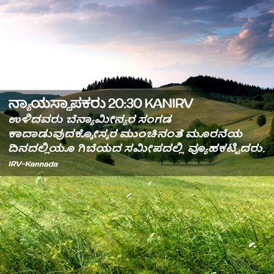 Picture 02 - ನ್ಯಾಯಸ್ಥಾಪಕರು 20:30 KANIRV - ಉಳಿದವರು - Bible Verse Picture