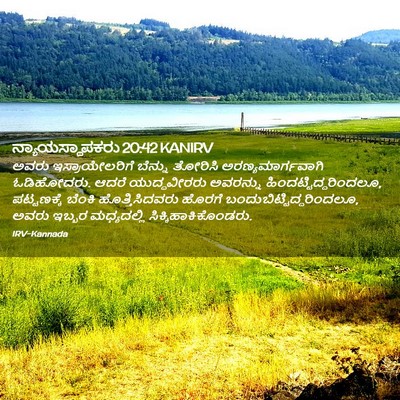 Picture 02 - ನ್ಯಾಯಸ್ಥಾಪಕರು 20:42 KANIRV - ಅವರು ಇಸ್ರಾಯೇಲರಿಗೆ - Bible Verse Picture