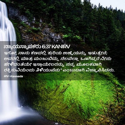 Picture 02 - ನ್ಯಾಯಸ್ಥಾಪಕರು 6:37 KANIRV - ಇಗೋ, ನಾನು ಕಣದಲ್ಲಿ - Bible Verse Picture