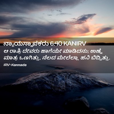 Picture 02 - ನ್ಯಾಯಸ್ಥಾಪಕರು 6:40 KANIRV - ಆ ರಾತ್ರಿ ದೇವರು - Bible Verse Picture
