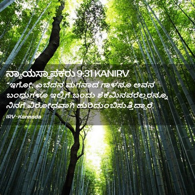Picture 02 - ನ್ಯಾಯಸ್ಥಾಪಕರು 9:31 KANIRV - “ಇಗೋ, ಎಬೆದನ ಮಗನಾದ - Bible Verse Picture