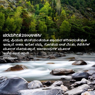 Picture 02 - ಪರಮಗೀತೆ 2:9 KANIRV - ನನ್ನ ಪ್ರಿಯನು - Bible Verse Picture