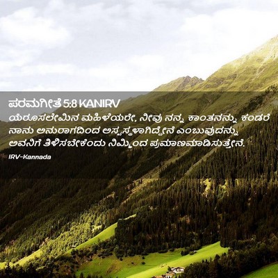 Picture 02 - ಪರಮಗೀತೆ 5:8 KANIRV - ಯೆರೂಸಲೇಮಿನ - Bible Verse Picture