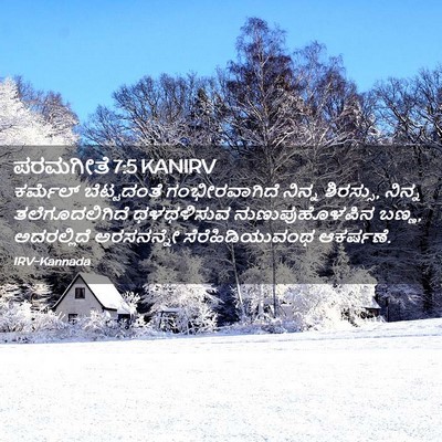 Picture 02 - ಪರಮಗೀತೆ 7:5 KANIRV - ಕರ್ಮೆಲ್ ಬೆಟ್ಟದಂತೆ - Bible Verse Picture
