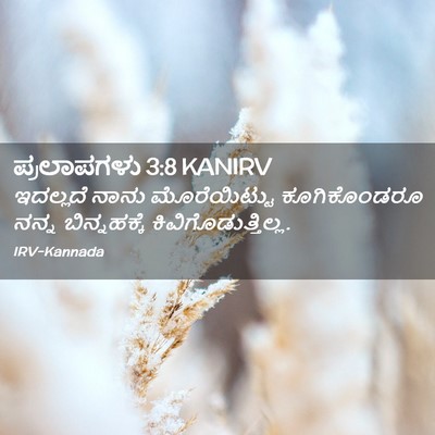 Picture 02 - ಪ್ರಲಾಪಗಳು 3:8 KANIRV - ಇದಲ್ಲದೆ ನಾನು - Bible Verse Picture
