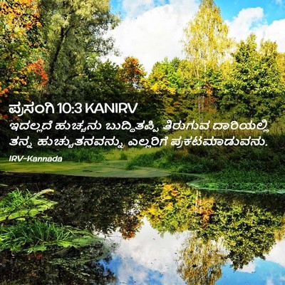 Picture 02 - ಪ್ರಸಂಗಿ 10:3 KANIRV - ಇದಲ್ಲದೆ ಹುಚ್ಚನು - Bible Verse Picture