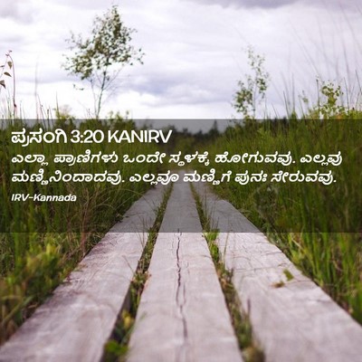 Picture 02 - ಪ್ರಸಂಗಿ 3:20 KANIRV - ಎಲ್ಲಾ ಪ್ರಾಣಿಗಳು - Bible Verse Picture