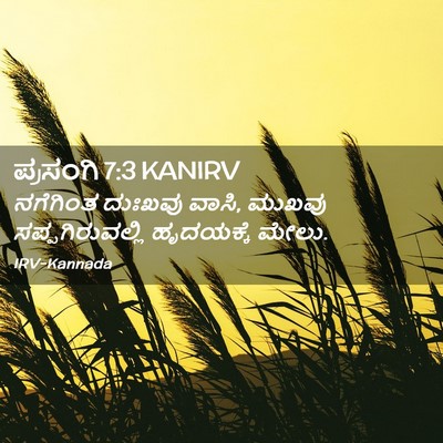 Picture 02 - ಪ್ರಸಂಗಿ 7:3 KANIRV - ನಗೆಗಿಂತ ದುಃಖವು - Bible Verse Picture