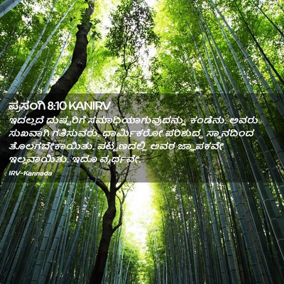 Picture 02 - ಪ್ರಸಂಗಿ 8:10 KANIRV - ಇದಲ್ಲದೆ ದುಷ್ಟರಿಗೆ - Bible Verse Picture