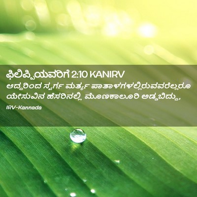 Picture 02 - ಫಿಲಿಪ್ಪಿಯವರಿಗೆ 2:10 KANIRV - ಆದ್ದರಿಂದ ಸ್ವರ್ಗ - Bible Verse Picture