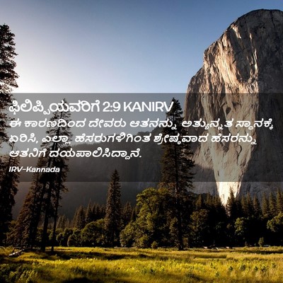 Picture 02 - ಫಿಲಿಪ್ಪಿಯವರಿಗೆ 2:9 KANIRV - ಈ ಕಾರಣದಿಂದ ದೇವರು - Bible Verse Picture