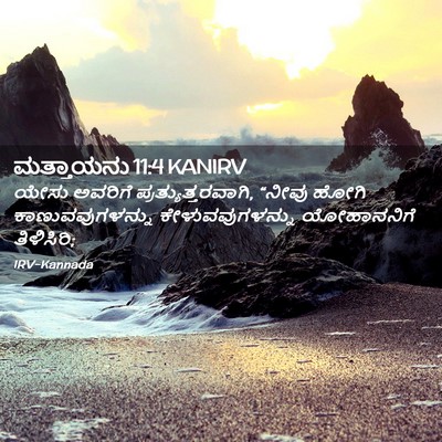Picture 02 - ಮತ್ತಾಯನು 11:4 KANIRV - ಯೇಸು ಅವರಿಗೆ - Bible Verse Picture