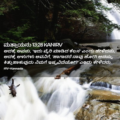 Picture 02 - ಮತ್ತಾಯನು 13:28 KANIRV - ಅದಕ್ಕೆ ಅವನು, ‘ಇದು - Bible Verse Picture