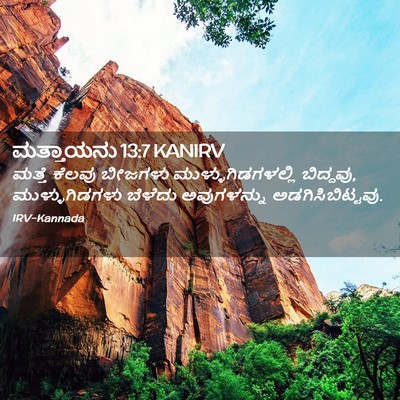 Picture 02 - ಮತ್ತಾಯನು 13:7 KANIRV - ಮತ್ತೆ ಕೆಲವು - Bible Verse Picture