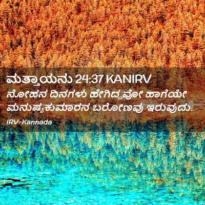 Picture 02 - ಮತ್ತಾಯನು 24:37 KANIRV - ನೋಹನ ದಿನಗಳು - Bible Verse Picture