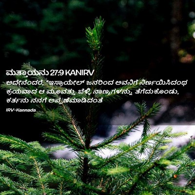 Picture 02 - ಮತ್ತಾಯನು 27:9 KANIRV - ಅದೇನೆಂದರೆ, - Bible Verse Picture