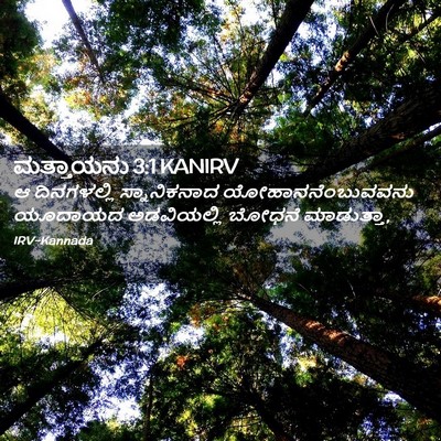Picture 02 - ಮತ್ತಾಯನು 3:1 KANIRV - ಆ ದಿನಗಳಲ್ಲಿ - Bible Verse Picture