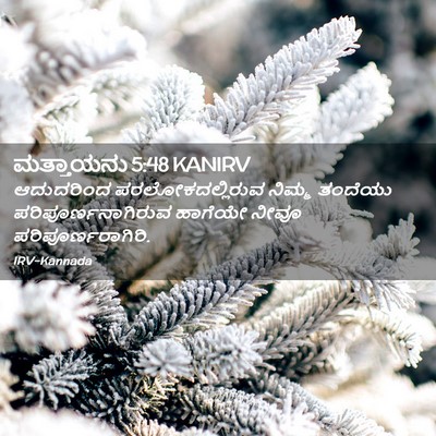 Picture 02 - ಮತ್ತಾಯನು 5:48 KANIRV - ಆದುದರಿಂದ - Bible Verse Picture