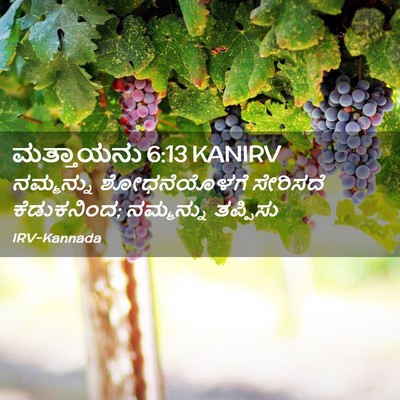 Picture 02 - ಮತ್ತಾಯನು 6:13 KANIRV - ನಮ್ಮನ್ನು - Bible Verse Picture