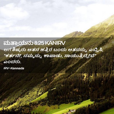 Picture 02 - ಮತ್ತಾಯನು 8:25 KANIRV - ಆಗ ಶಿಷ್ಯರು ಆತನ - Bible Verse Picture