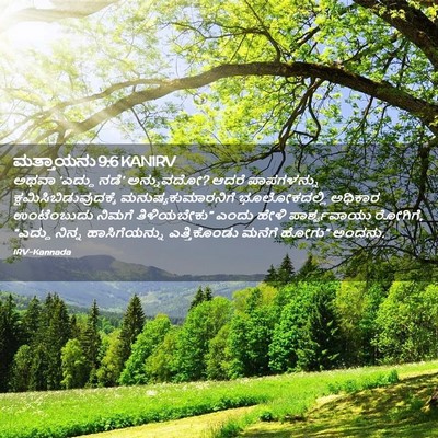 Picture 02 - ಮತ್ತಾಯನು 9:6 KANIRV - ಅಥವಾ ‘ಎದ್ದು ನಡೆ’ - Bible Verse Picture