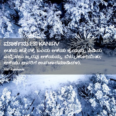 Picture 02 - ಮಾರ್ಕನು 1:31 KANIRV - ಆತನು ಹತ್ತಿರಕ್ಕೆ - Bible Verse Picture