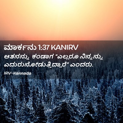 Picture 02 - ಮಾರ್ಕನು 1:37 KANIRV - ಆತನನ್ನು ಕಂಡಾಗ - Bible Verse Picture