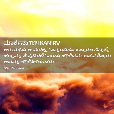 Picture 02 - ಮಾರ್ಕನು 11:14 KANIRV - ಆಗ ಯೇಸು ಆ ಮರಕ್ಕೆ, - Bible Verse Picture