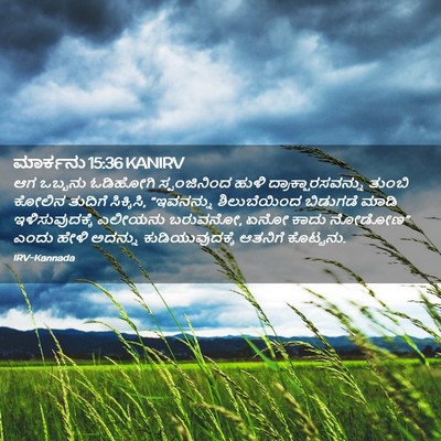 Picture 02 - ಮಾರ್ಕನು 15:36 KANIRV - ಆಗ ಒಬ್ಬನು ಓಡಿಹೋಗಿ - Bible Verse Picture