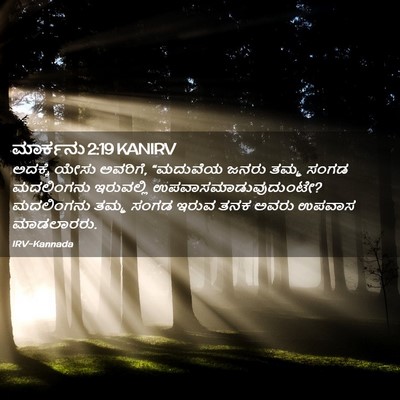 Picture 02 - ಮಾರ್ಕನು 2:19 KANIRV - ಅದಕ್ಕೆ ಯೇಸು - Bible Verse Picture