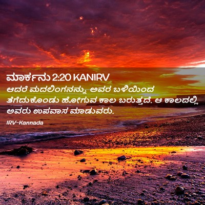 Picture 02 - ಮಾರ್ಕನು 2:20 KANIRV - ಆದರೆ ಮದಲಿಂಗನನ್ನು - Bible Verse Picture
