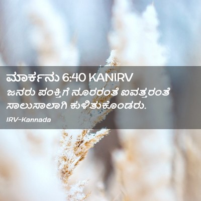 Picture 02 - ಮಾರ್ಕನು 6:40 KANIRV - ಜನರು ಪಂಕ್ತಿಗೆ - Bible Verse Picture