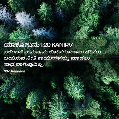Picture 02 - ಯಾಕೋಬನು 1:20 KANIRV - ಏಕೆಂದರೆ ಮನುಷ್ಯನು - Bible Verse Picture