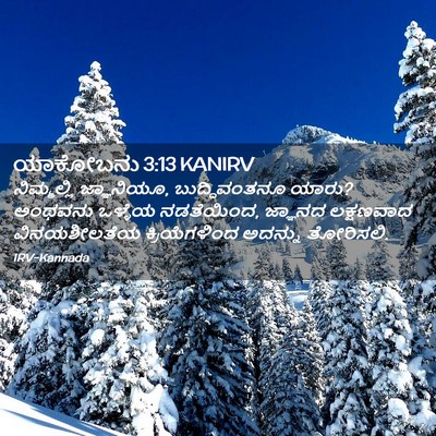 Picture 02 - ಯಾಕೋಬನು 3:13 KANIRV - ನಿಮ್ಮಲ್ಲಿ - Bible Verse Picture