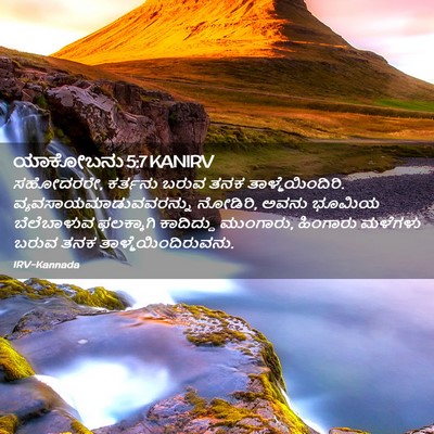 Picture 02 - ಯಾಕೋಬನು 5:7 KANIRV - ಸಹೋದರರೇ, ಕರ್ತನು - Bible Verse Picture