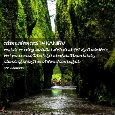 Picture 02 - ಯಾಜಕಕಾಂಡ 1:4 KANIRV - ಅವನು ಆ ಯಜ್ಞ ಪಶುವಿನ - Bible Verse Picture