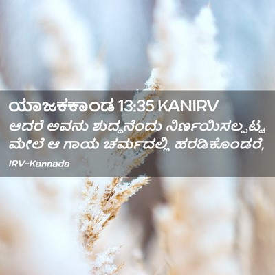 Picture 02 - ಯಾಜಕಕಾಂಡ 13:35 KANIRV - ಆದರೆ ಅವನು - Bible Verse Picture