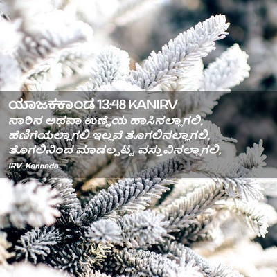 Picture 02 - ಯಾಜಕಕಾಂಡ 13:48 KANIRV - ನಾರಿನ ಅಥವಾ ಉಣ್ಣೆಯ - Bible Verse Picture