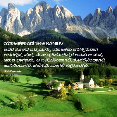 Picture 02 - ಯಾಜಕಕಾಂಡ 13:56 KANIRV - ಆದರೆ ತೊಳೆದ - Bible Verse Picture