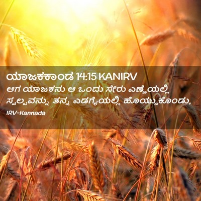Picture 02 - ಯಾಜಕಕಾಂಡ 14:15 KANIRV - ಆಗ ಯಾಜಕನು ಆ ಒಂದು - Bible Verse Picture