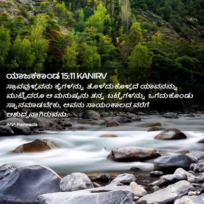 Picture 02 - ಯಾಜಕಕಾಂಡ 15:11 KANIRV - ಸ್ರಾವವುಳ್ಳವನು - Bible Verse Picture