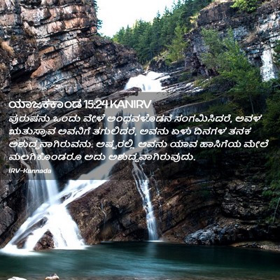 Picture 02 - ಯಾಜಕಕಾಂಡ 15:24 KANIRV - ಪುರುಷನು ಒಂದು ವೇಳೆ - Bible Verse Picture