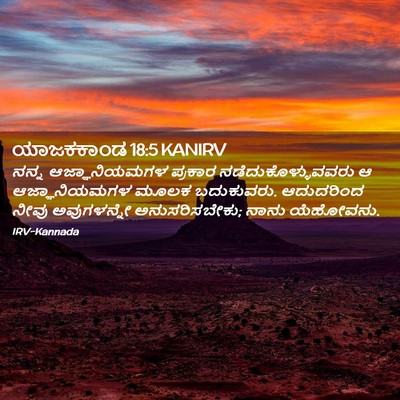 Picture 02 - ಯಾಜಕಕಾಂಡ 18:5 KANIRV - ನನ್ನ ಆಜ್ಞಾನಿಯಮಗಳ - Bible Verse Picture