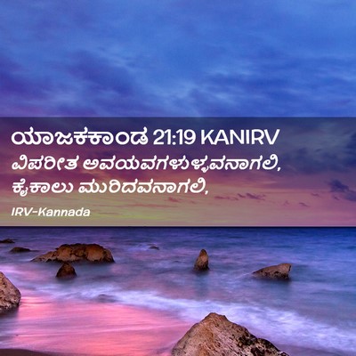 Picture 02 - ಯಾಜಕಕಾಂಡ 21:19 KANIRV - ವಿಪರೀತ - Bible Verse Picture