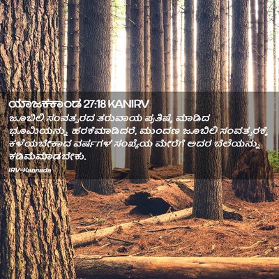 Picture 02 - ಯಾಜಕಕಾಂಡ 27:18 KANIRV - ಜೂಬಿಲಿ ಸಂವತ್ಸರದ - Bible Verse Picture