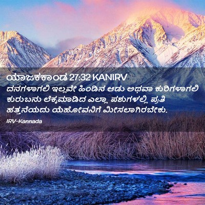 Picture 02 - ಯಾಜಕಕಾಂಡ 27:32 KANIRV - ದನಗಳಾಗಲಿ ಇಲ್ಲವೇ - Bible Verse Picture